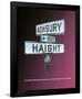 Haight Ashbury (LSD Street Terms) Art Poster Print-null-Framed Poster