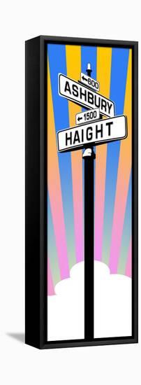Haight Sign-null-Framed Stretched Canvas