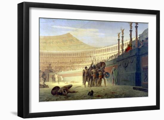 Hail Caesar! We Who are About to Die Salute You, 19th Century-Jean-Leon Gerome-Framed Giclee Print