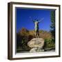 Hail to the Sunrise Statue of Mohawk Indian, on the Mohawk Trail, Massachusetts, New England, USA-Roy Rainford-Framed Photographic Print