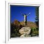 Hail to the Sunrise Statue of Mohawk Indian, on the Mohawk Trail, Massachusetts, New England, USA-Roy Rainford-Framed Photographic Print