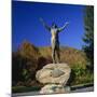 Hail to the Sunrise Statue of Mohawk Indian, on the Mohawk Trail, Massachusetts, New England, USA-Roy Rainford-Mounted Photographic Print