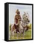 Haile Selassie Emperor of Ethiopia on His Horse-O. De Goguine-Framed Stretched Canvas