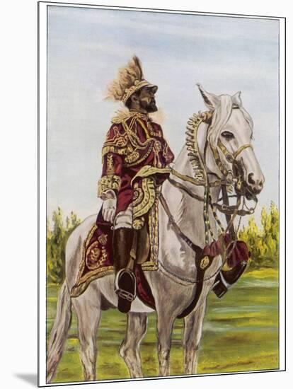 Haile Selassie Emperor of Ethiopia on His Horse-O. De Goguine-Mounted Photographic Print