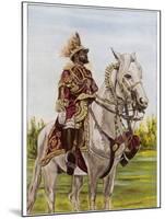 Haile Selassie Emperor of Ethiopia on His Horse-O. De Goguine-Mounted Photographic Print