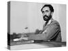 Haile Selassie in his study at the palace, Addis Ababa, c.1942.-null-Stretched Canvas