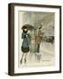 Hailing a Paris Cab-Piere Colombier-Framed Art Print