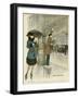 Hailing a Paris Cab-Piere Colombier-Framed Art Print