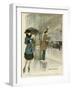 Hailing a Paris Cab-Piere Colombier-Framed Art Print