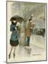 Hailing a Paris Cab-Piere Colombier-Mounted Art Print