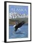 Haines, Alaska, Eagle Fishing-Lantern Press-Framed Art Print