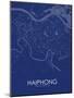 Haiphong, Viet Nam Blue Map-null-Mounted Poster