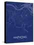 Haiphong, Viet Nam Blue Map-null-Stretched Canvas