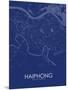 Haiphong, Viet Nam Blue Map-null-Mounted Poster