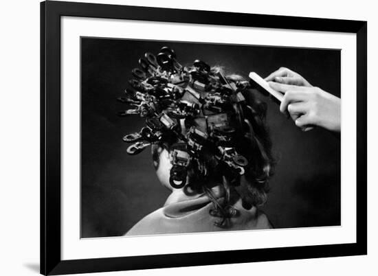 Hair Curling Clips-null-Framed Photographic Print