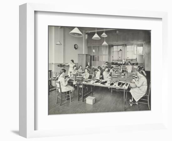 Hair Dressing Class, Barrett Street Trade School for Girls, London, 1915-null-Framed Photographic Print