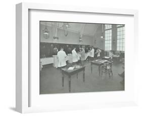 Hair Dressing Class for Men at the Bromley Non-Residential Training Centre, London, 1934-null-Framed Photographic Print