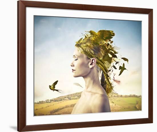 Hair Nest Renaissance Style-null-Framed Art Print