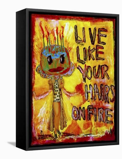 Hair on Fire-Jennie Cooley-Framed Stretched Canvas