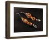 Hair Ornament in Coral, Amber, Semi-Precious Stone and Silver, Morocco-null-Framed Giclee Print