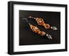 Hair Ornament in Coral, Amber, Semi-Precious Stone and Silver, Morocco-null-Framed Giclee Print