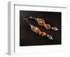 Hair Ornament in Coral, Amber, Semi-Precious Stone and Silver, Morocco-null-Framed Giclee Print