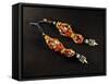 Hair Ornament in Coral, Amber, Semi-Precious Stone and Silver, Morocco-null-Framed Stretched Canvas