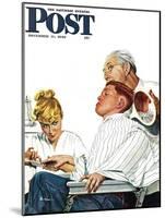 "Haircut and Manicure," Saturday Evening Post Cover, December 11, 1948-George Hughes-Mounted Giclee Print