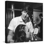 Hairdresser at Work - 1960s-Heinz Zinram-Stretched Canvas
