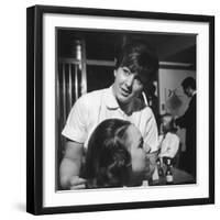 Hairdresser at Work - 1960s-Heinz Zinram-Framed Photographic Print