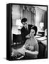 Hairdresser Ross McArthur Giving Finishing Touch to Former Child Star Shirley Temple's Hair-Alfred Eisenstaedt-Framed Stretched Canvas
