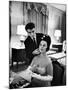 Hairdresser Ross McArthur Giving Finishing Touch to Former Child Star Shirley Temple's Hair-Alfred Eisenstaedt-Mounted Premium Photographic Print