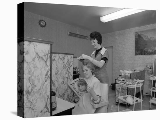 Hairdressing Salon, Armthorpe, Near Doncaster, South Yorkshire, 1964-Michael Walters-Stretched Canvas