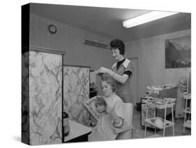 Hairdressing Salon, Armthorpe, Near Doncaster, South Yorkshire, 1964-Michael Walters-Stretched Canvas