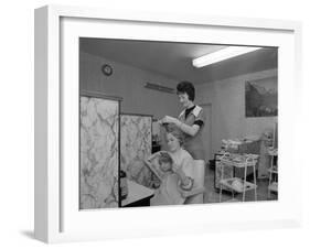 Hairdressing Salon, Armthorpe, Near Doncaster, South Yorkshire, 1964-Michael Walters-Framed Photographic Print