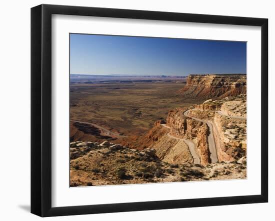 Hairpin Bends Leading Down to the Valley of the Gods Near Monument Valley, Arizona, USA-Kober Christian-Framed Photographic Print