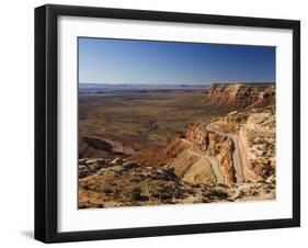 Hairpin Bends Leading Down to the Valley of the Gods Near Monument Valley, Arizona, USA-Kober Christian-Framed Photographic Print