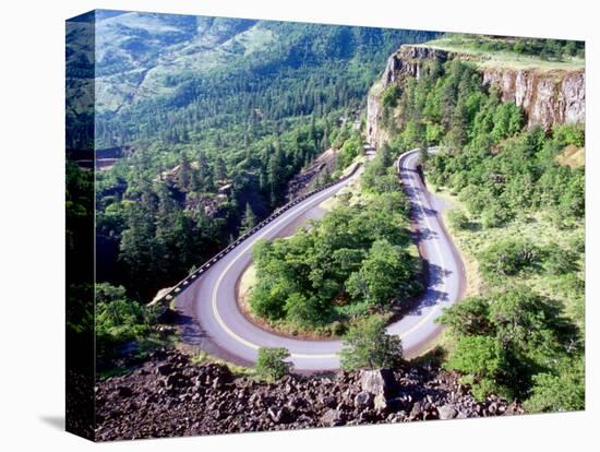 Hairpin Curve, Columbia River Highway, Oregon, USA-William Sutton-Stretched Canvas