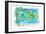 Haiti Illustrated Island Travel Map with Roads and Highlights-M. Bleichner-Framed Art Print