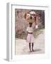 Haitian Woman Carrying Large Basket with Her Market Shopping on Her Head-Lynn Pelham-Framed Photographic Print