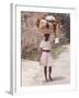 Haitian Woman Carrying Large Basket with Her Market Shopping on Her Head-Lynn Pelham-Framed Photographic Print