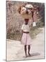Haitian Woman Carrying Large Basket with Her Market Shopping on Her Head-Lynn Pelham-Mounted Photographic Print