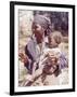 Haitian Woman Smoking a Pipe while Holding a Baby-Lynn Pelham-Framed Photographic Print