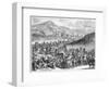 Hajj Caravan from Cairo to Mecca, from 'Description De L'Afrique' by O. Dapper, 1686-null-Framed Premium Giclee Print