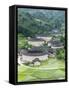 Hakka Tulou Round Earth Buildings, UNESCO World Heritage Site, Fujian Province, China-Kober Christian-Framed Stretched Canvas