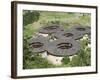 Hakka Tulou Round Earth Buildings, UNESCO World Heritage Site, Fujian Province, China-Kober Christian-Framed Photographic Print