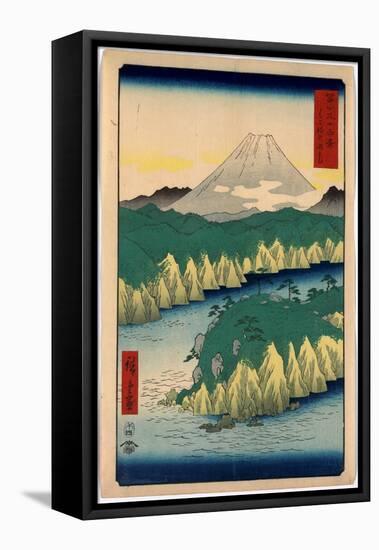 Hakone No Kosui-Utagawa Hiroshige-Framed Stretched Canvas
