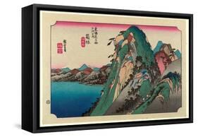 Hakone-Utagawa Hiroshige-Framed Stretched Canvas