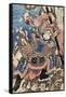 Hakumen Rokun Teitenju-Kuniyoshi Utagawa-Framed Stretched Canvas
