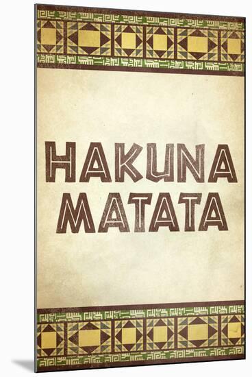 Hakuna Matata African-null-Mounted Poster